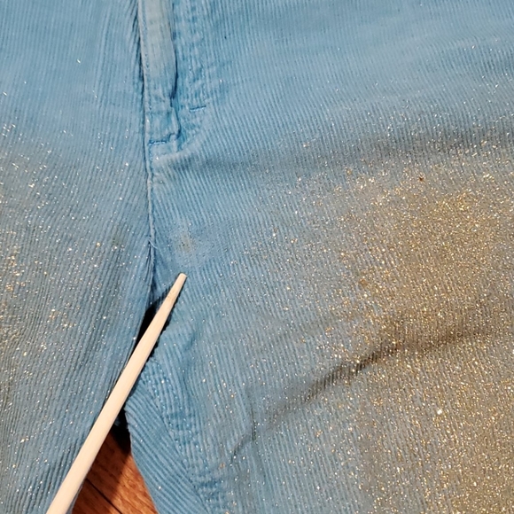 🌟Y2K Gold Glitter Turquoise cords - Picture 8 of 8